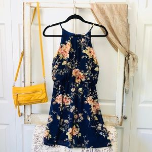 Navy Floral Dress